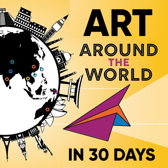 Introducing Art Around the World in 30 Days - July 2023 - Day 1 - Parade by Mequitta Ahuja