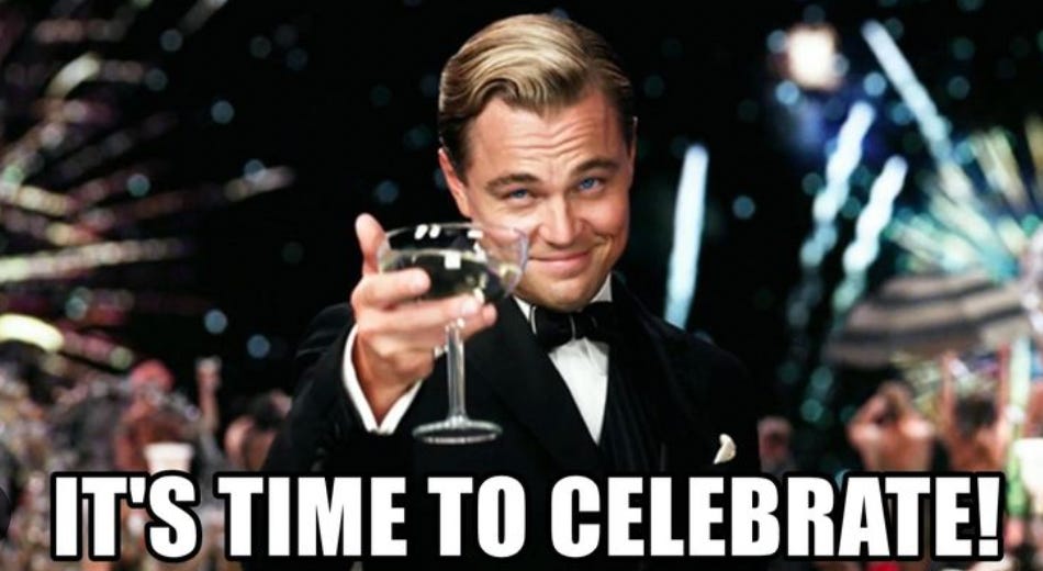 "we should celebrate the small wins, not just the big ones"