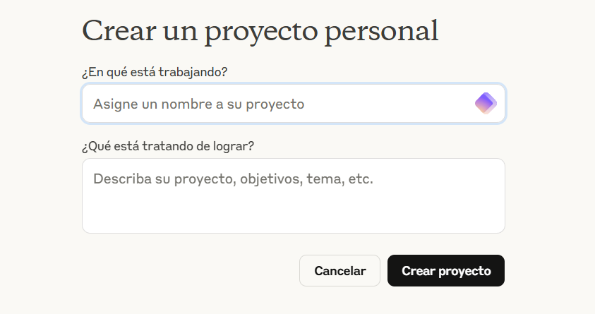 Crear con IA + Proyectos
