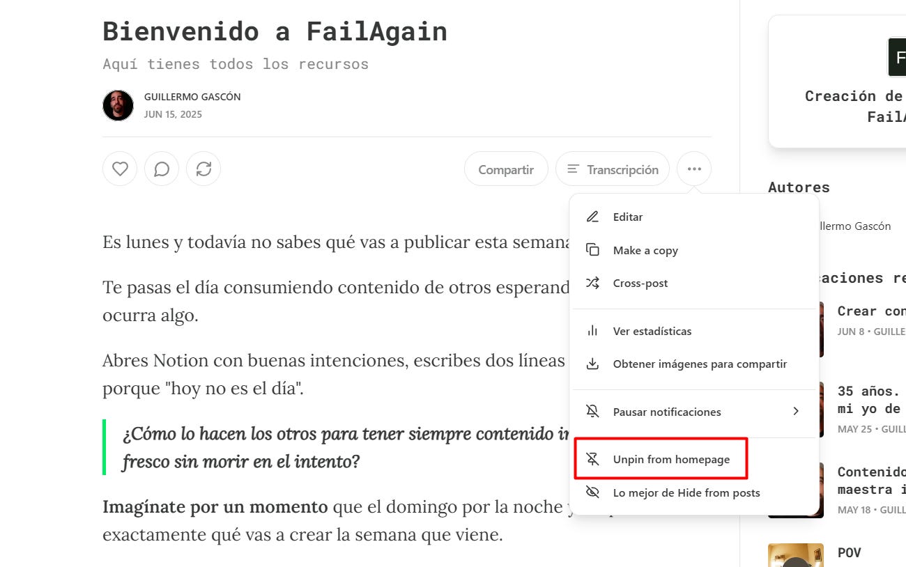 Tu publicación más importante de Substack [TUTORIAL]