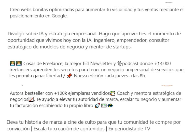 Cómo NO hacer tu BIO de Substack
