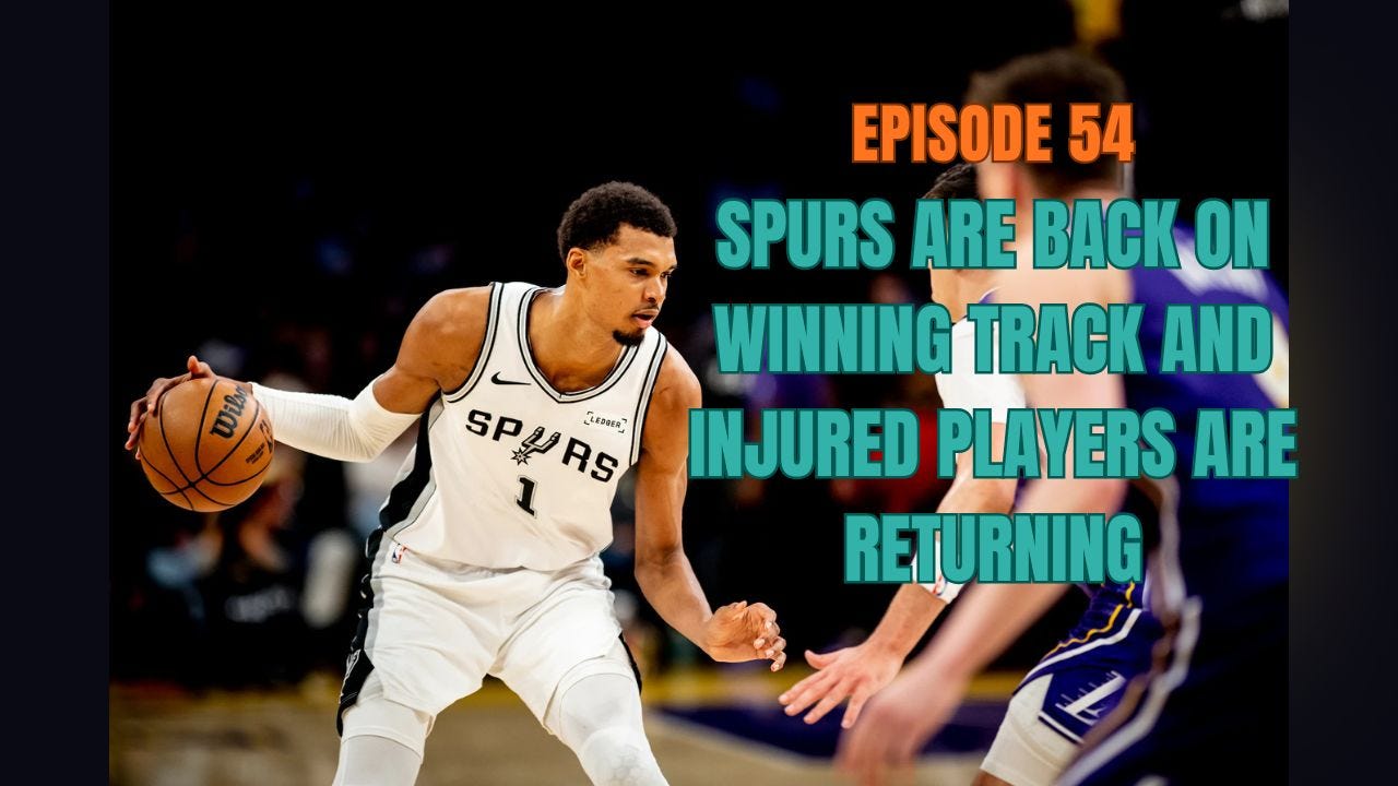 Ep. 54: Spurs are back on Winning Track and Injured Players are Returning Ep. 54: Spurs are back on Winning Track and Injured Players are Returning