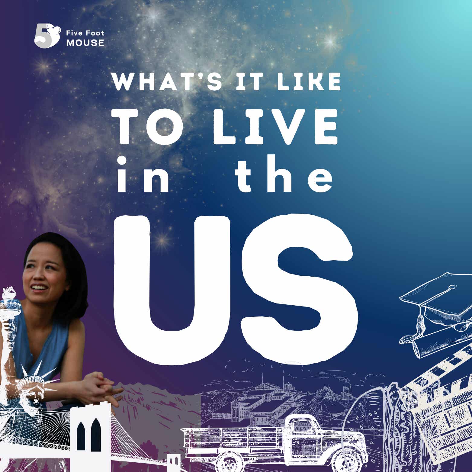 What's it like to live in the US podcast artwork