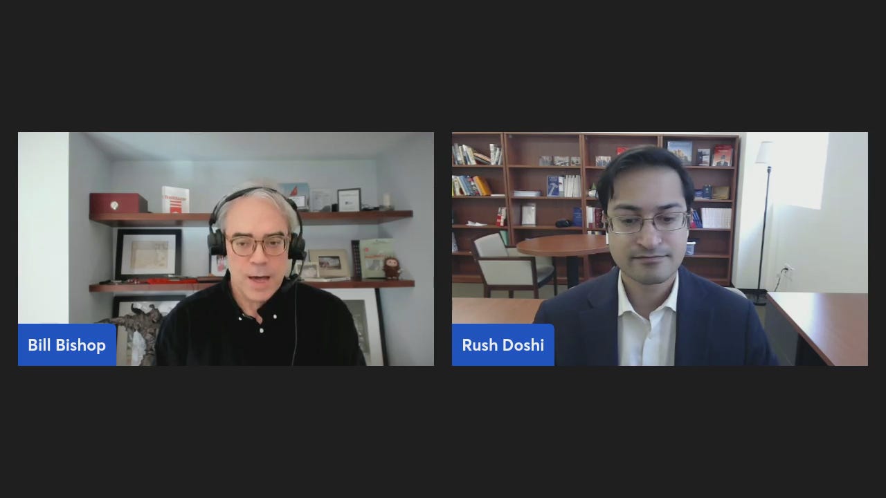 Sinocism Live: Rush Doshi on the Trump-Xi meeting and US-China Relations