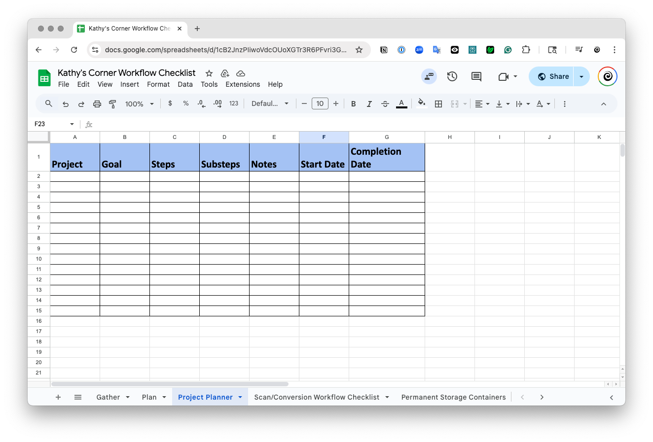 Kathy\'s Corner at Projectkin