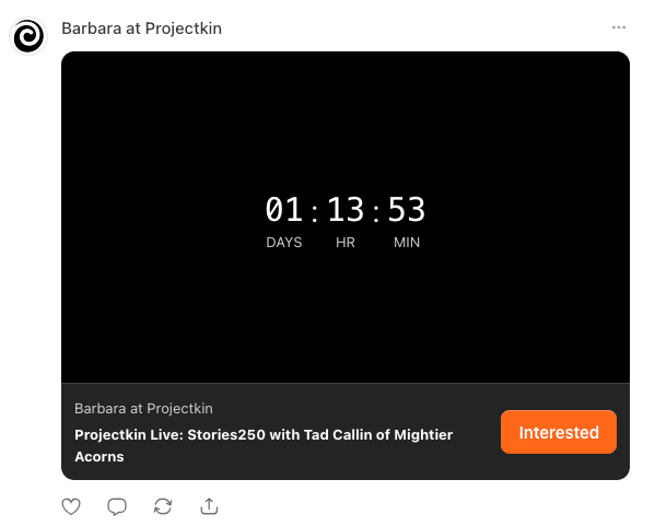 Weekly LIVE Updates at Projectkin