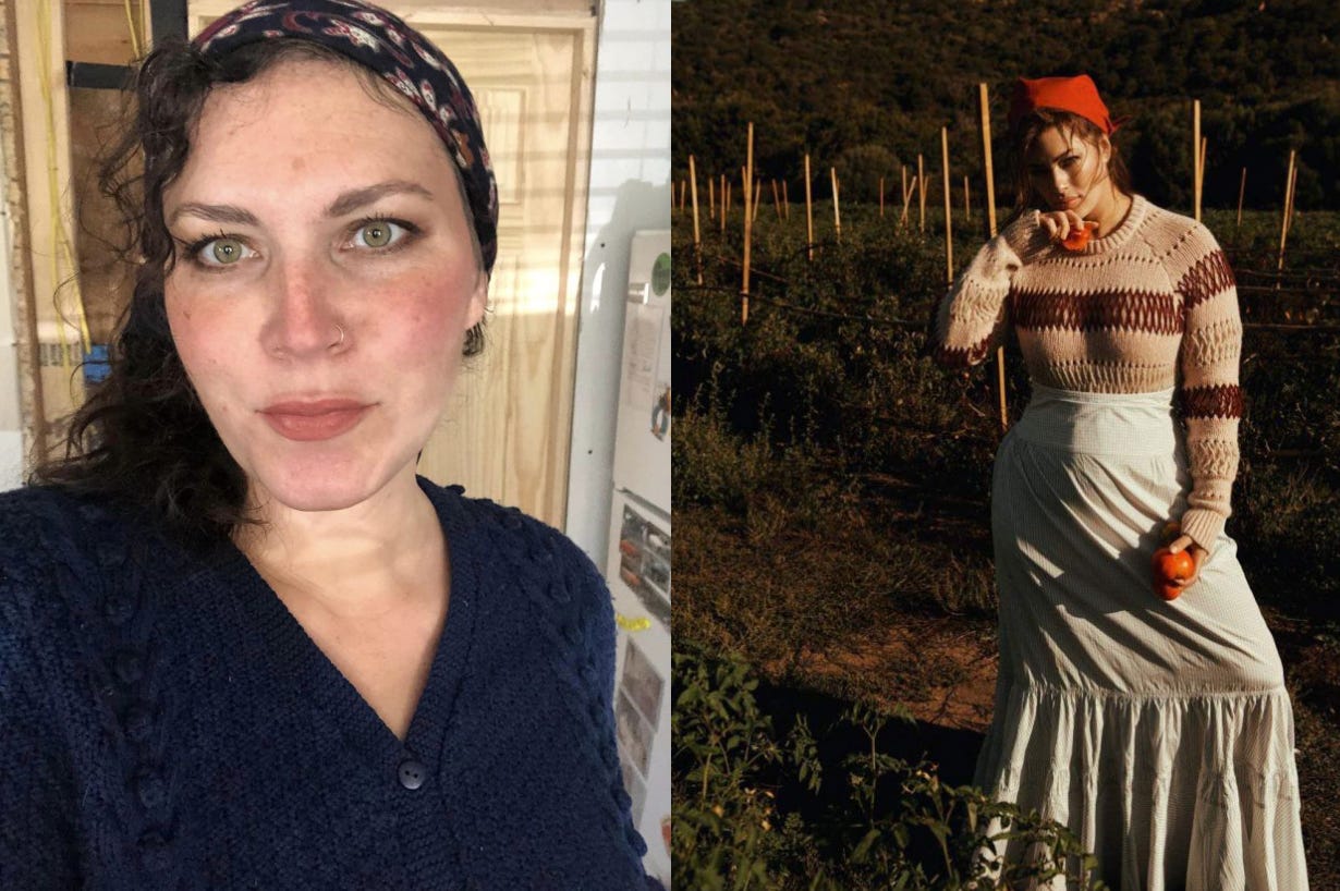 Emanating Sophia Loren while raising chickens