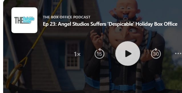 Ep 23: Angel Studios Suffers From 'Despicable' Holiday Weekend Box Office