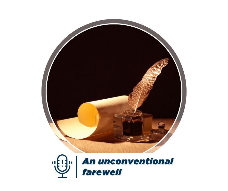 An unconventional farewell