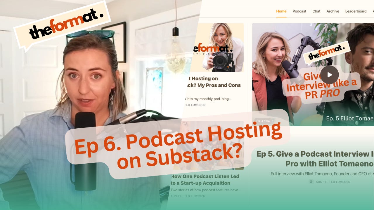 Ep 6. Podcast Hosting on Substack? My Pros and Cons so far Ep 6. Podcast Hosting on Substack? My Pros and Cons so far