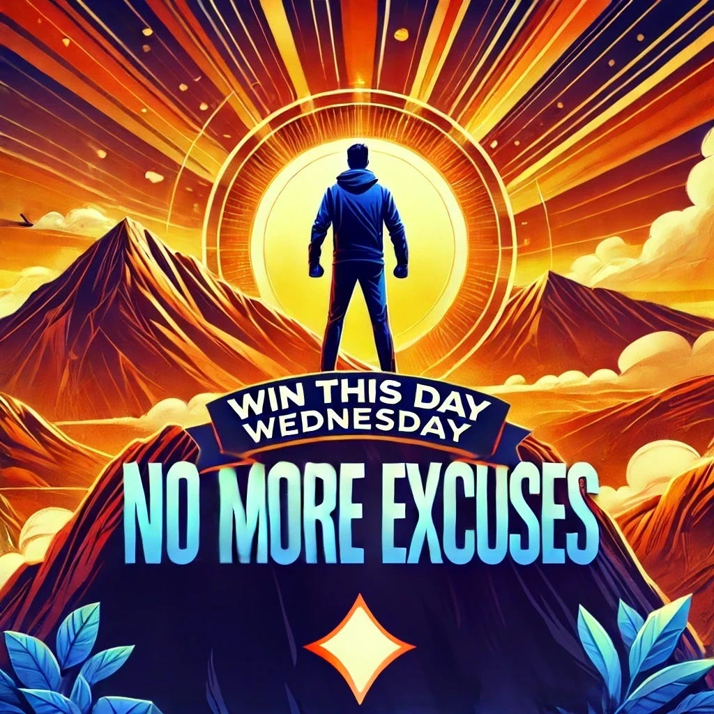 Win This Day Wednesday: No More Excuses, No More Shortcuts! What if today could be the day that changes everything? The day you stop making excuses, the day you stop giving yourself a pass!  episode artwork