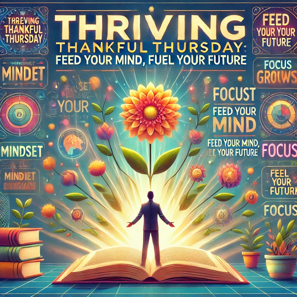 Thriving Thankful Thursday: Transform Your Mind, Transform Your Life. Feed Your Mind, Fuel Your Future! "Before you change your thinking, you have to change what goes into your mind." episode artwork