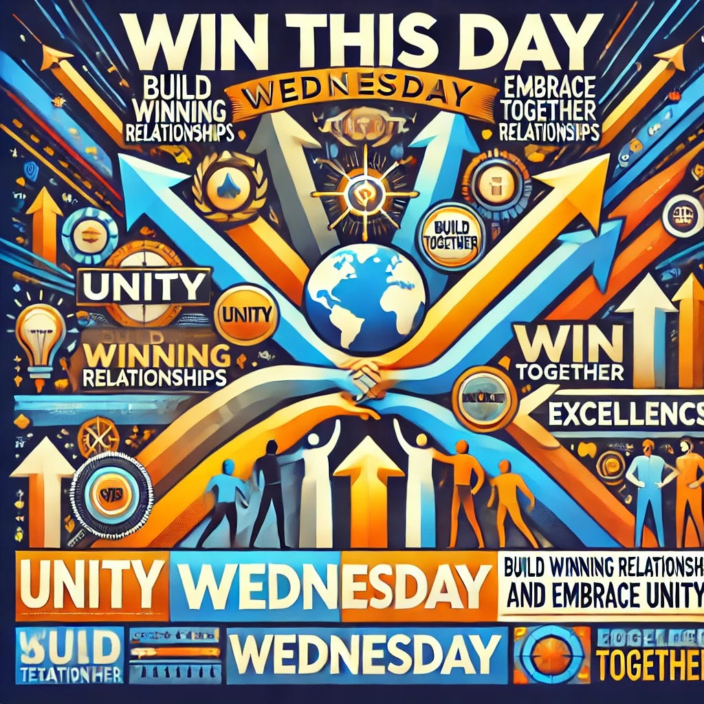Win This Day Wednesday: Build Winning Relationships and Embrace Unity. Prosper Together and Lift Each Other Up! Imagine a world where everyone lifts each other up. How would that change your world?  episode artwork