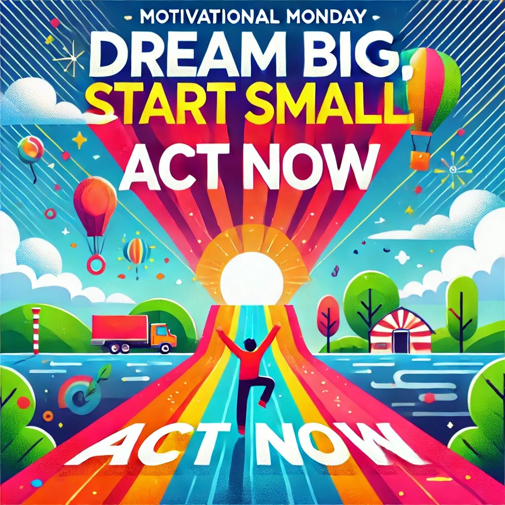 Motivational Monday: Dream Big, Start Small, Act Now! The Power of Action: Dream Big, Start Small! Dreaming big is exciting, but taking action is what turns dreams into reality. Let’s GrOw together!  episode artwork