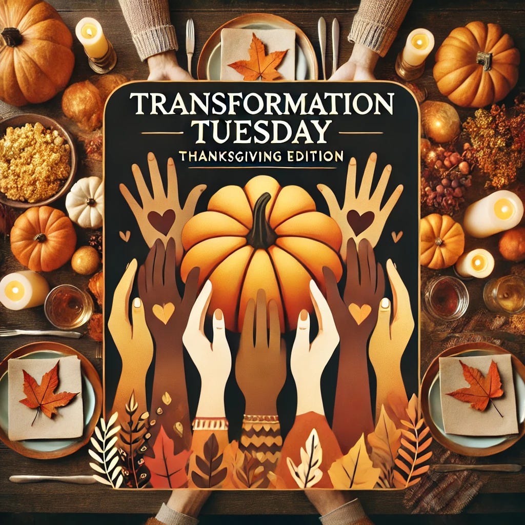 Shift Your Focus: Gratitude Changes Everything! Transformational Tuesday Thanksgiving Week Edition. Gratitude Changes Everything and Transforms Prospective.  episode artwork