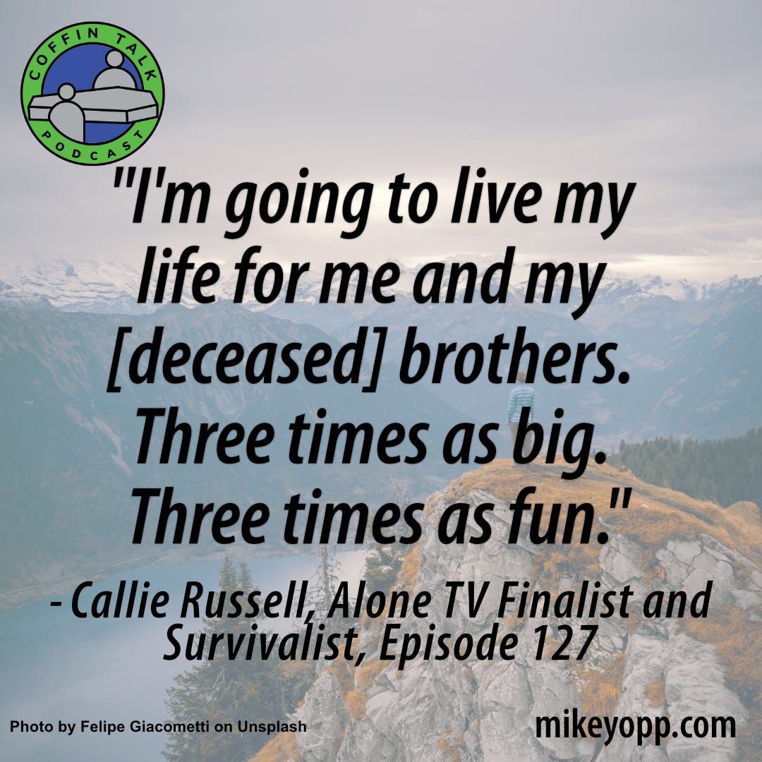 #127 - Survivalist + 'Alone' Finalist - Callie Russell - "You're Never Alone" episode artwork
