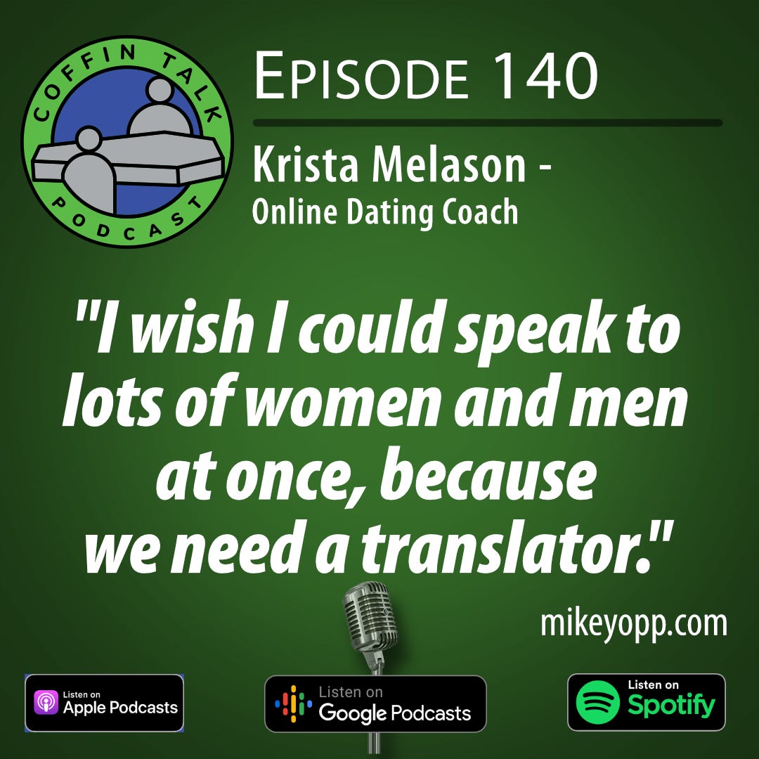 #140 - An Online Dating Coach - Krista Melanson - "Don't Give Up" episode artwork