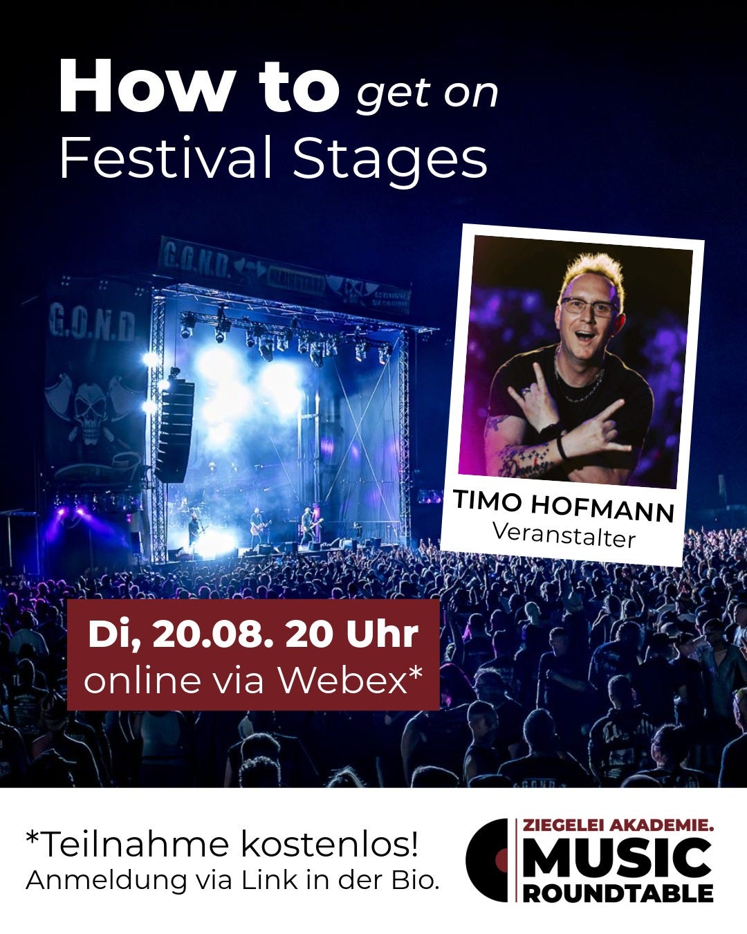 🎙️ Insider-Tipps für Bands mit Festival-Veranstalter Timo Hofmann 🎶 🎙️ Insider-Tipps für Bands mit Festival-Veranstalter Timo Hofmann 🎶