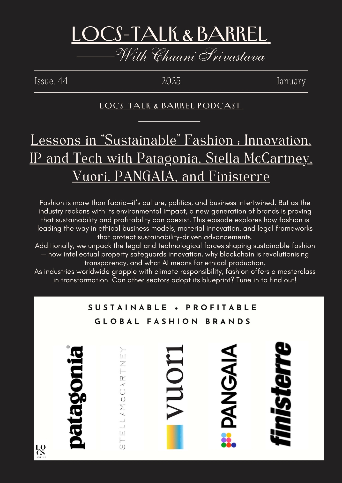 Building a sustainable fashion brand: Innovation, IP and Tech with Patagonia, Stella McCartney, Vuori, PANGAIA, and Finisterre episode artwork