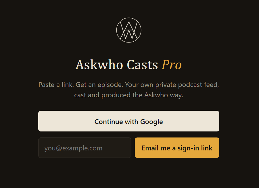 Launching Askwho Casts Pro episode artwork