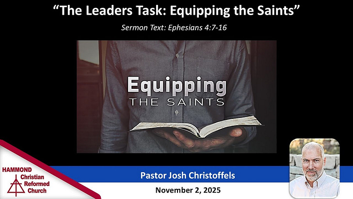 Ephesians 4:7-16, The Leader's Task: Equipping the Saints episode artwork