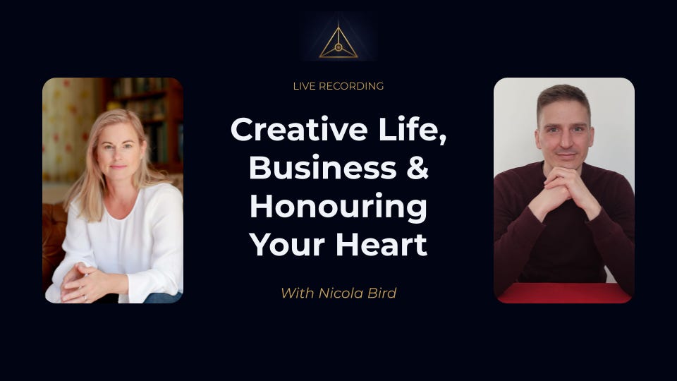 [Live with Nicola Bird] Creative Life, Business & Honouring Your Heart episode artwork