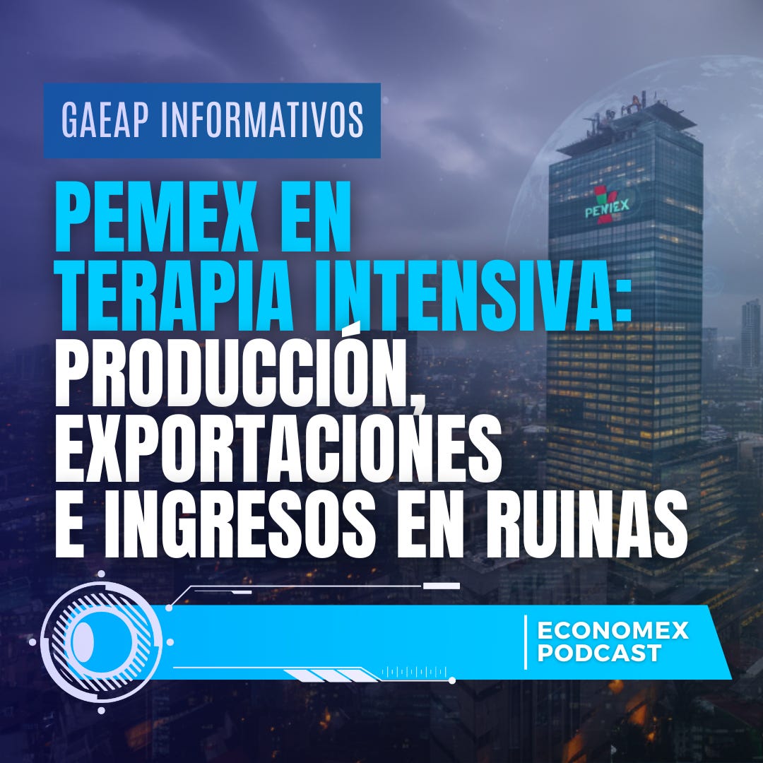 🛢️⚠️Pemex en terapia intensiva — Producción, Exportaciones e Ingresos en ruinas