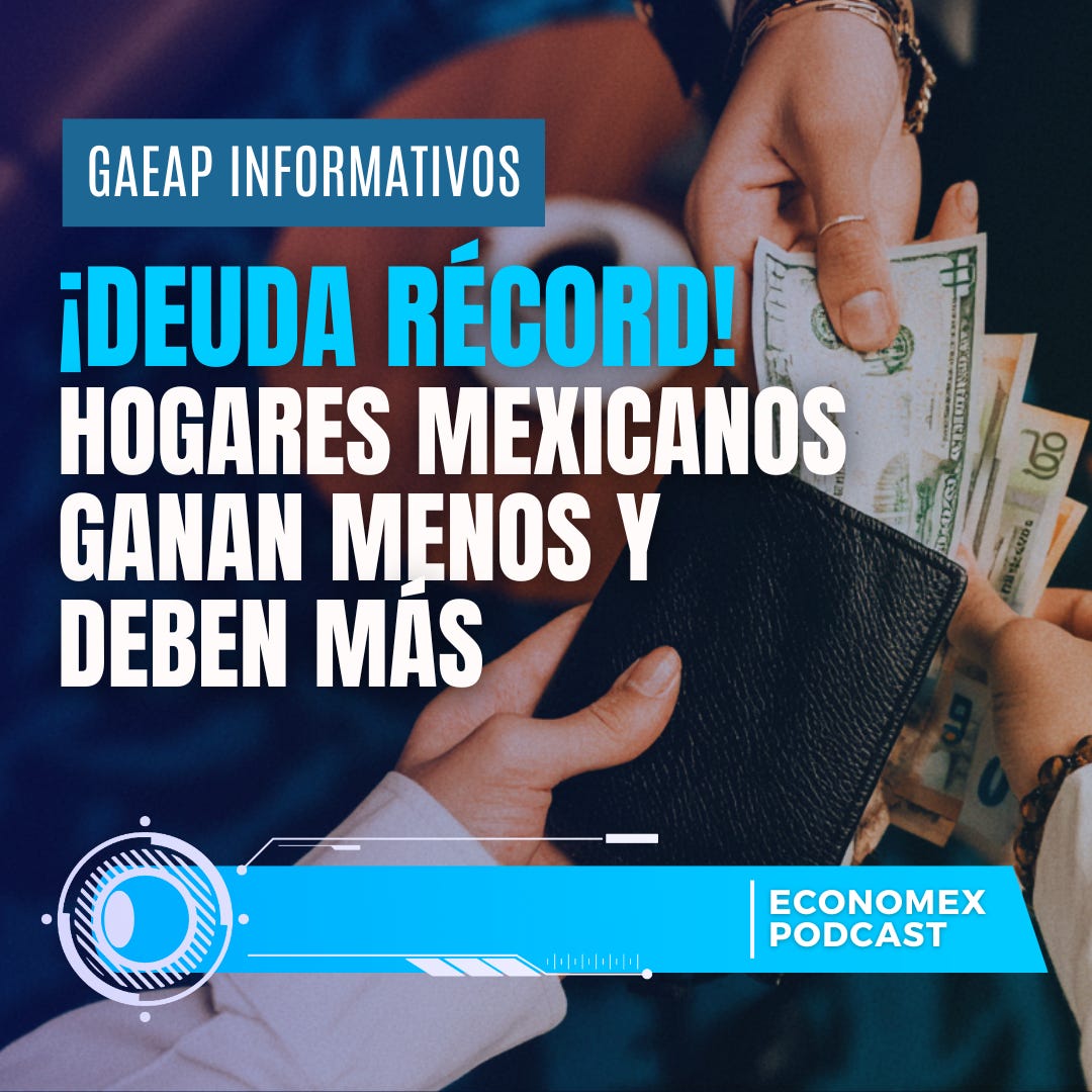 Deuda récord: Hogares mexicanos ganan menos y deben más 💸📉