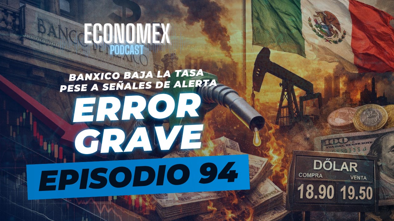 Episodio 94 |🚨 Error Grave: Banxico baja la tasa pese a señales de alerta ⚠️