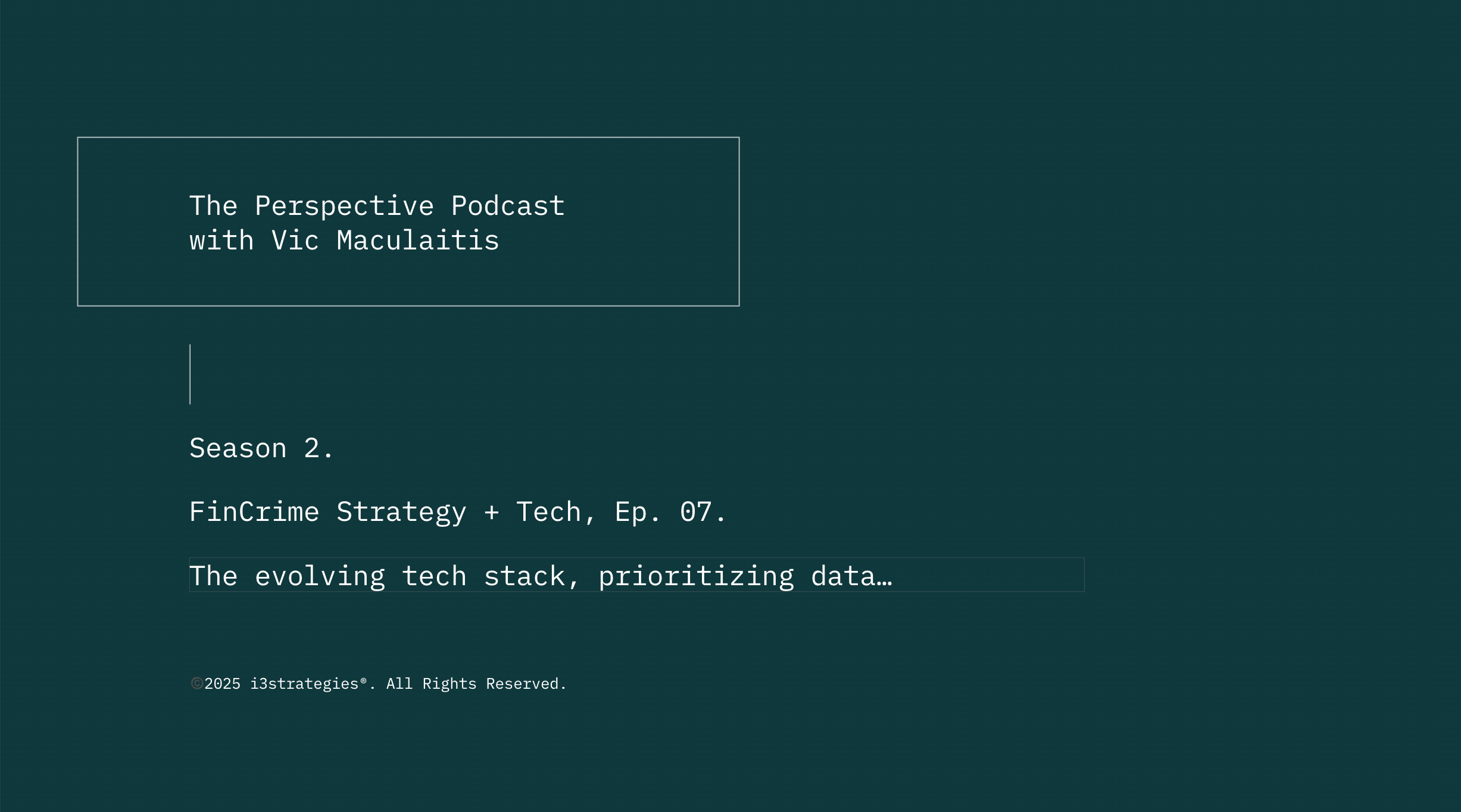 The Perspective Podcast with Vic Maculaitis