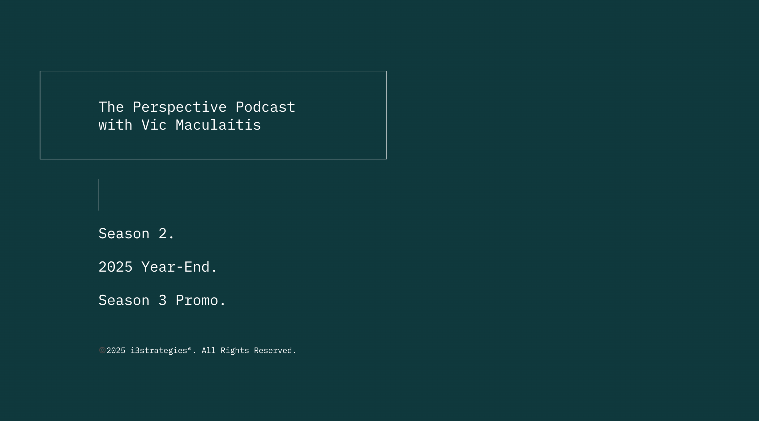 The Perspective Podcast with Vic Maculaitis