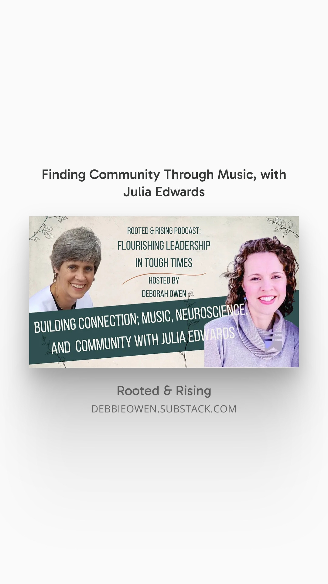 Finding Community Through Music, with Julia Edwards episode artwork