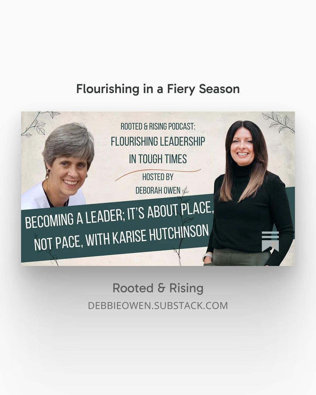 Flourishing in a Fiery Season, with Karise Hutchinson episode artwork