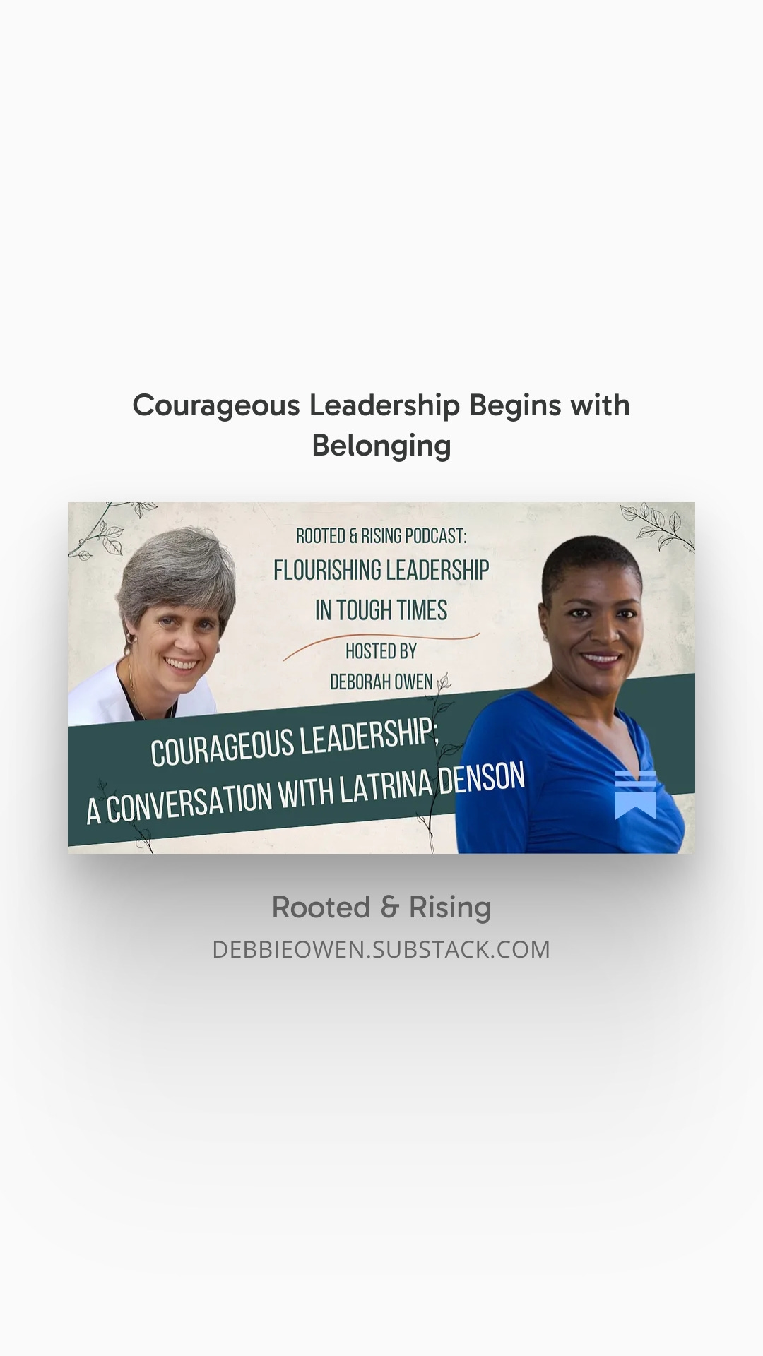 Courageous Leadership Begins with Belonging, with Latrina Denson episode artwork