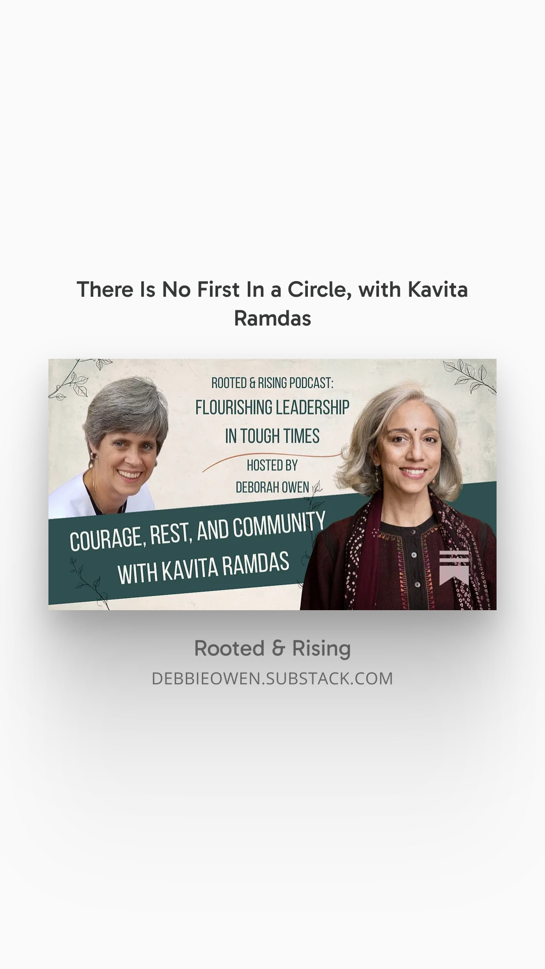 There Is No First In a Circle, with Kavita Ramdas episode artwork