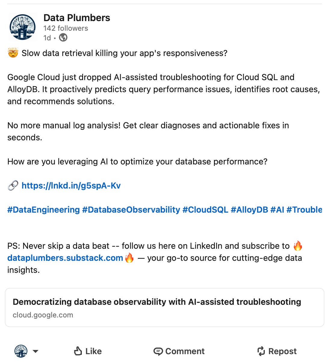 Data Plumbers Unplugged