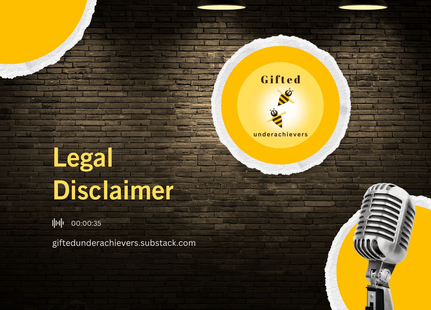 Disclaimer for first-time listeners episode artwork