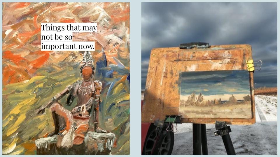 Painting a Landscape that might not exist soon. Painting a Landscape that might not exist soon.