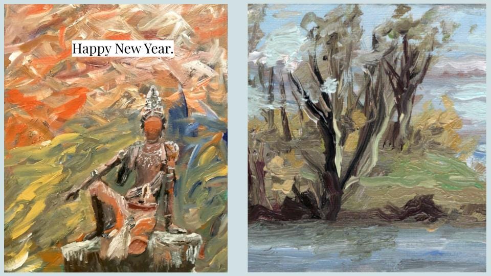 Painting in the New Year.