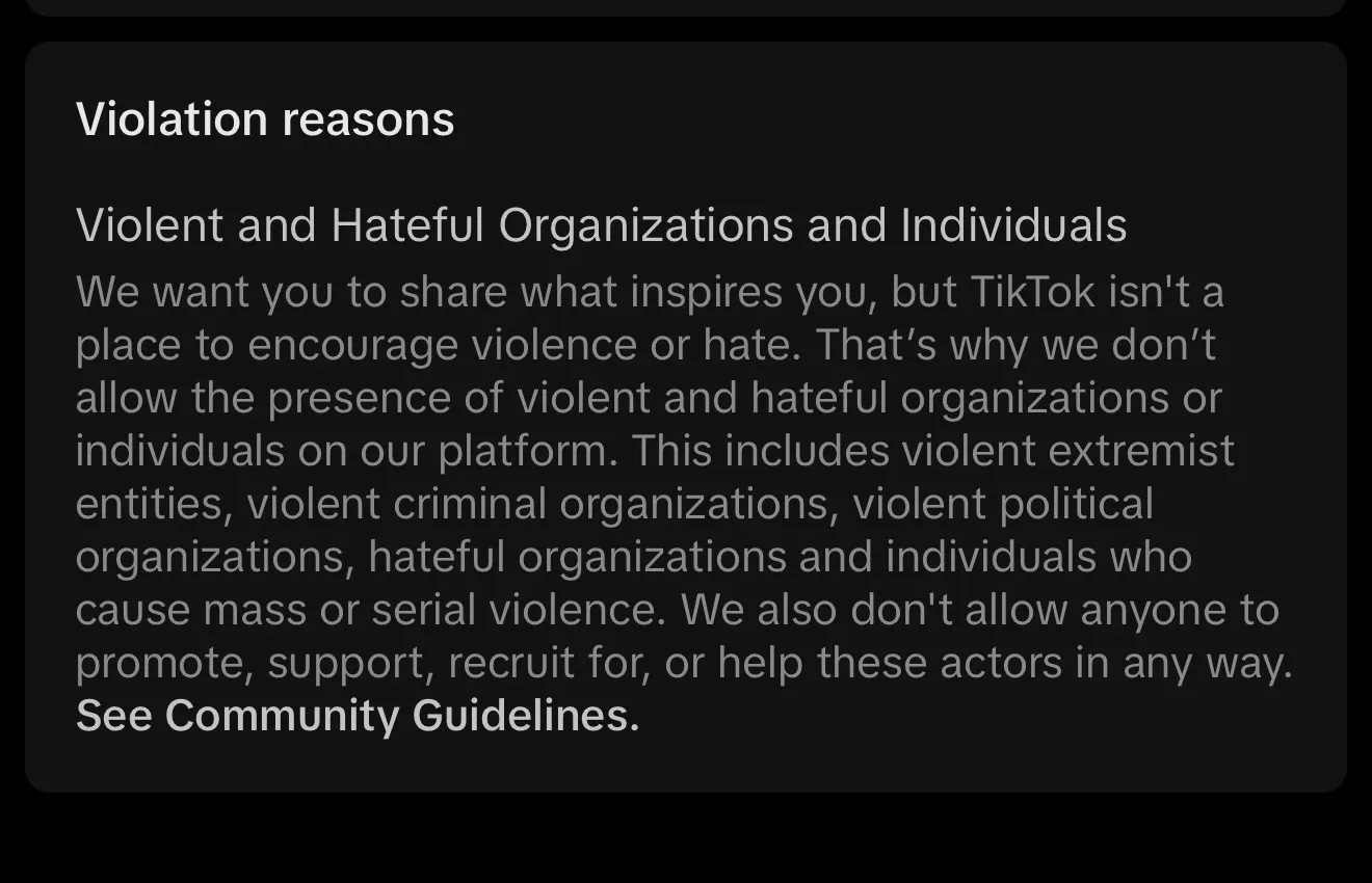 TikTok Wants to Ban Me For Being A Violent Political Extremist Group episode artwork