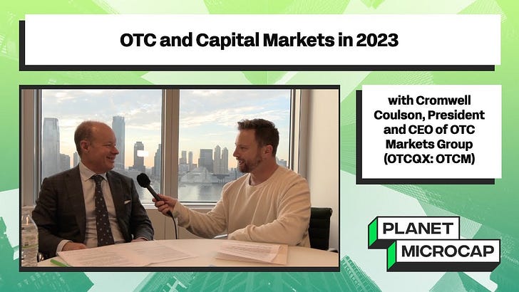 OTC and Capital Markets in 2023 with Cromwell Coulson, President and CEO of OTC Markets Group (OTCQX: OTCM)