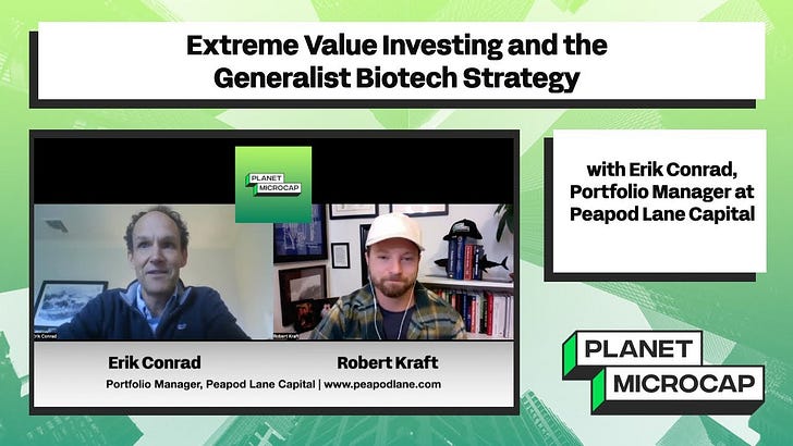 Extreme Value Investing and the Generalist Biotech Strategy with Erik Conrad, Portfolio Manager at Peapod Lane Capital
