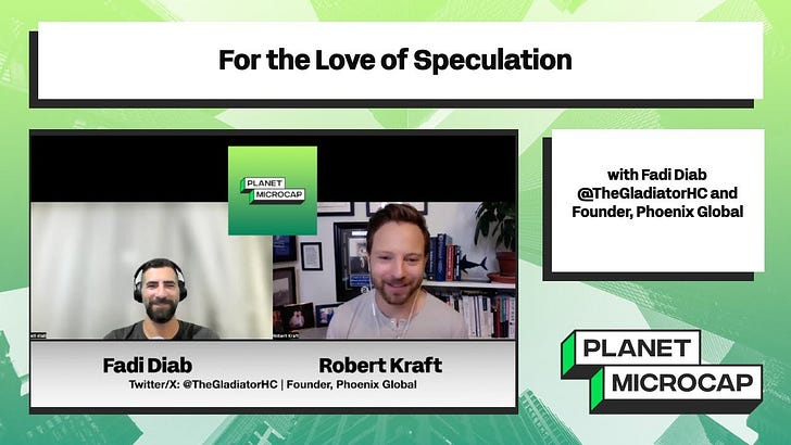 For the Love of Speculation with Fadi Diab, @TheGladiatorHC and Founder of Phoenix Global