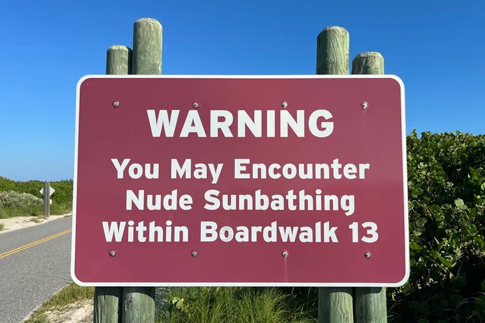 Nude beach signs caught in national park review