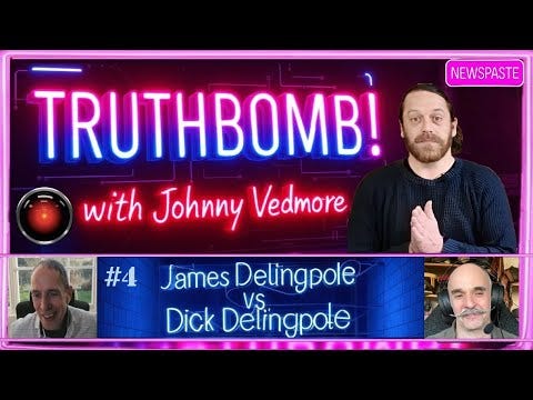 TRUTHBOMB! #4: James Delingpole vs Dick Delingpole episode artwork