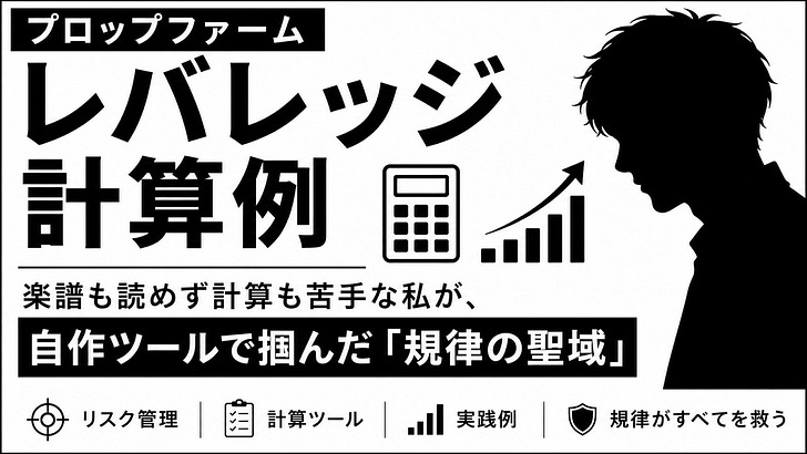 プロップファーム レバレッジ 計算例 ｜ 楽譜も読めず計算も苦手な私が、自作ツールで掴んだ「規律の聖域」 episode artwork