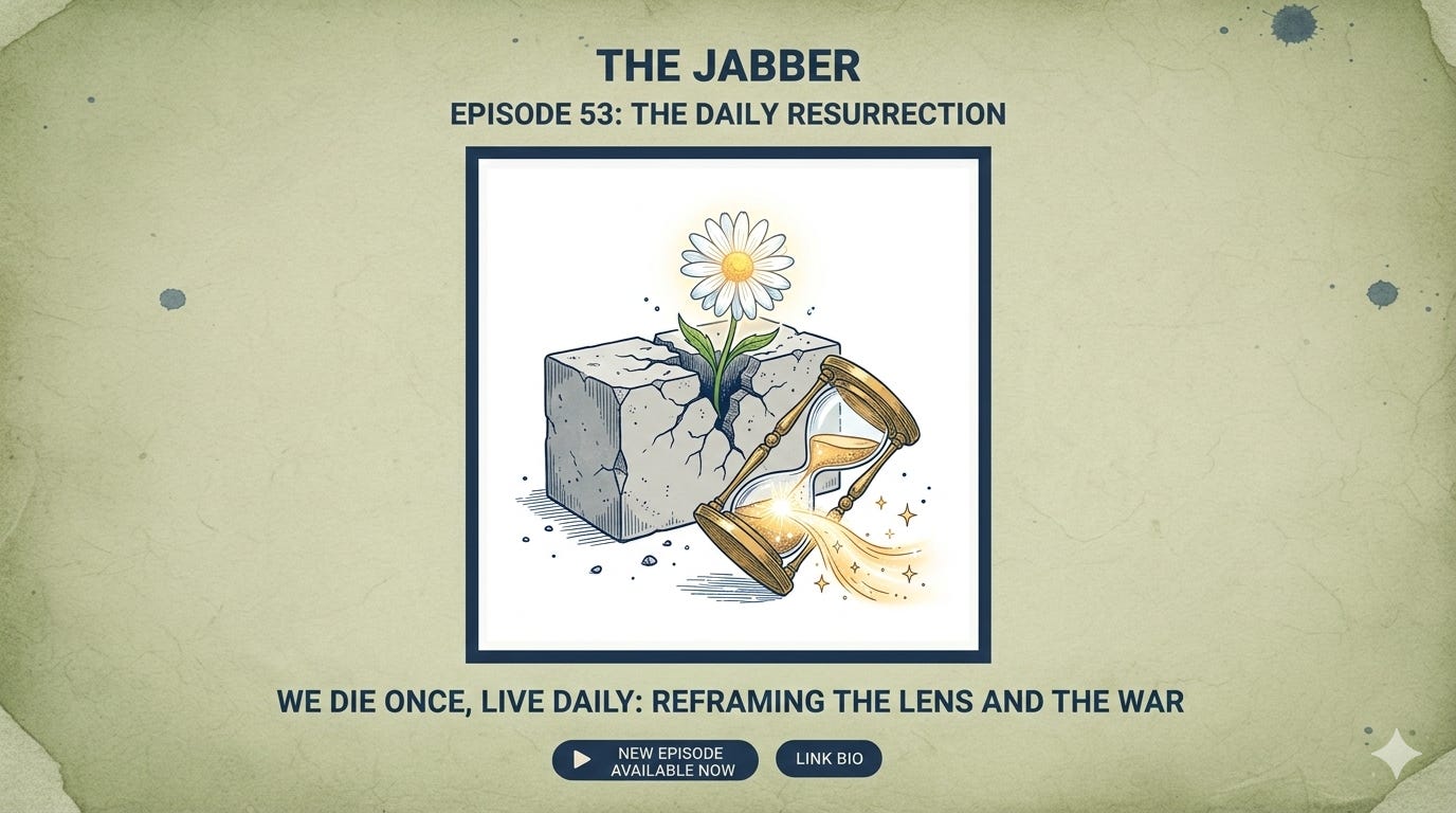 The daily resurrection: Reframing the war and the lens episode artwork