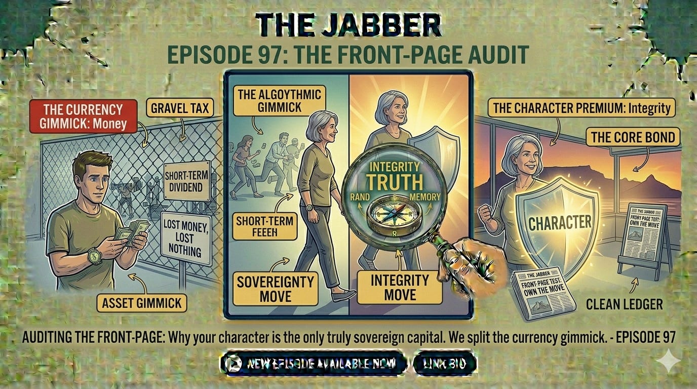The front-page audit: Why character is your only true capital episode artwork