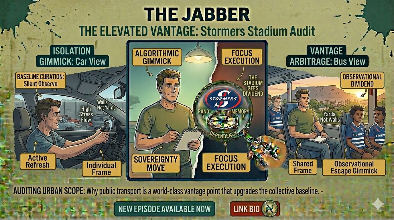 The elevated vantage: What the bus window teaches us about scope episode artwork