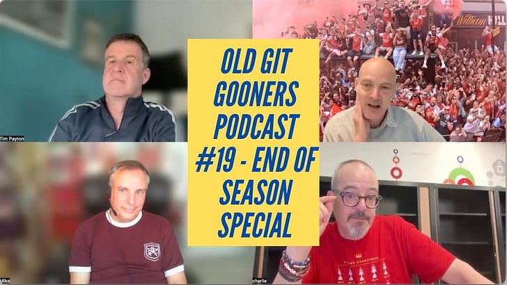 Old Git Gooners Podcast #19 – 4th June 2026 – End of Season Special